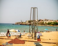 Erected Lifeguard Towers On The Beach In Altinkum-2